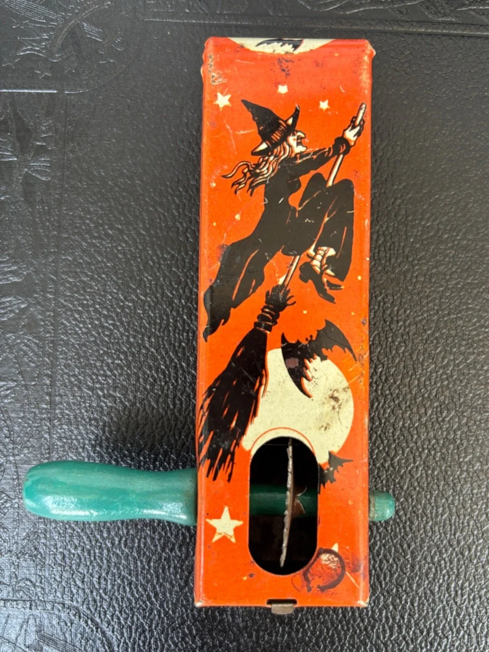 Vintage Witch Hand Crank Noisemaker